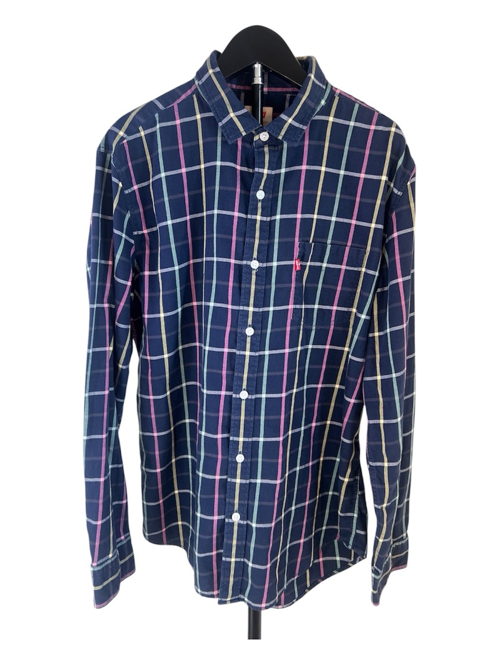 Levi's Men’s Slim Fit Long Sleeve Button-Down Navy Size XL 100% Cotton